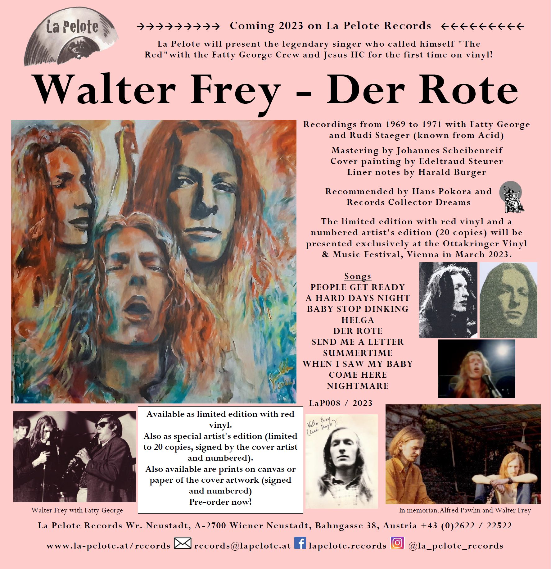 Walter Frey – Der Rote (Red Vinyl)
