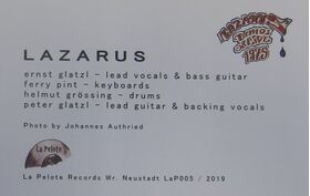 Lazarus – Demos & Live 1975 ( Artist's Edition, Black Vinyl, White Label) 2/30