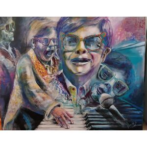 "Elton John" - limited Print on Canvas