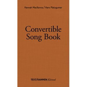 Hannah MacKenna / Hans Platzgumer – Convertible Song Book